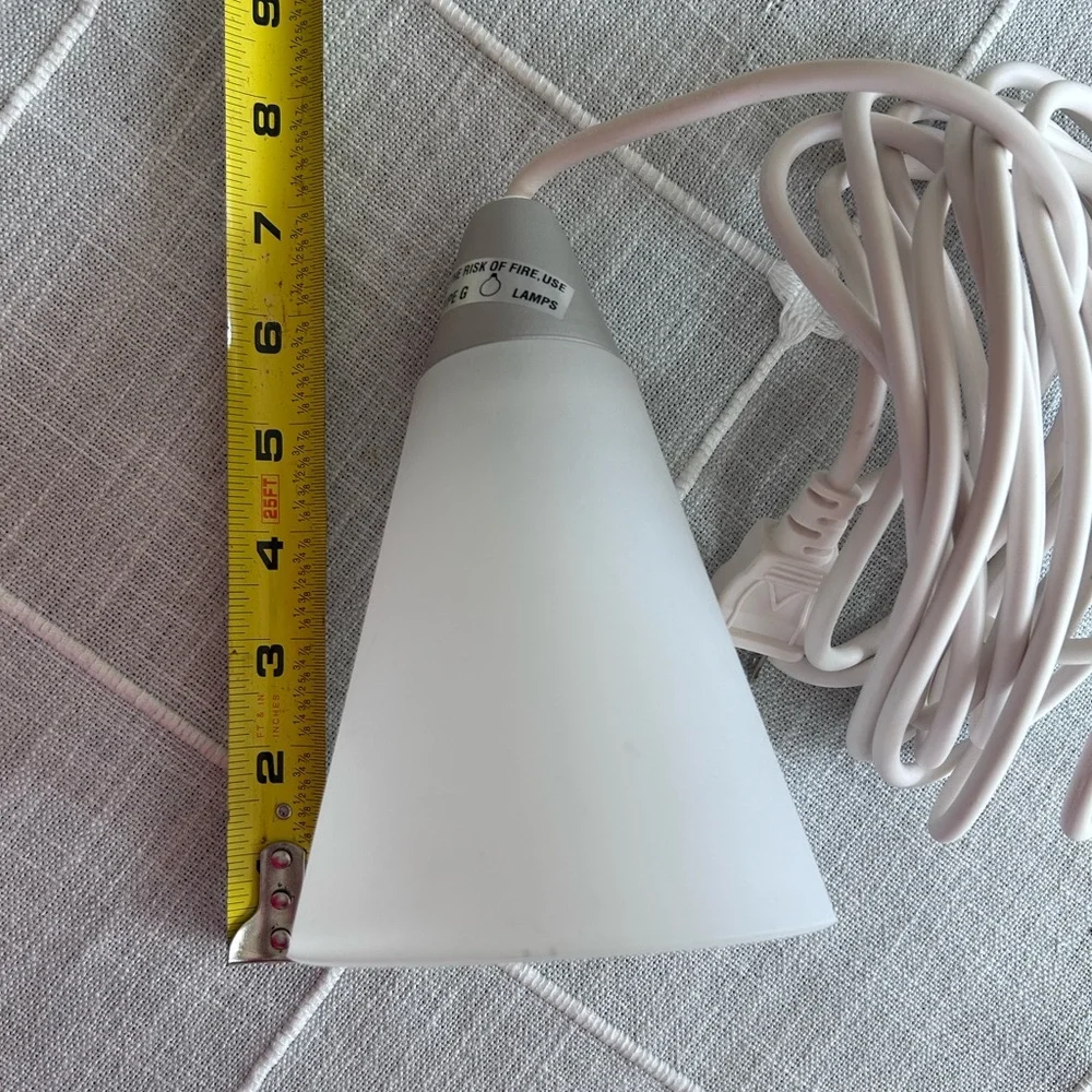 Set of 2 - IKEA TRETAKT - white & gray plug in pendant lights